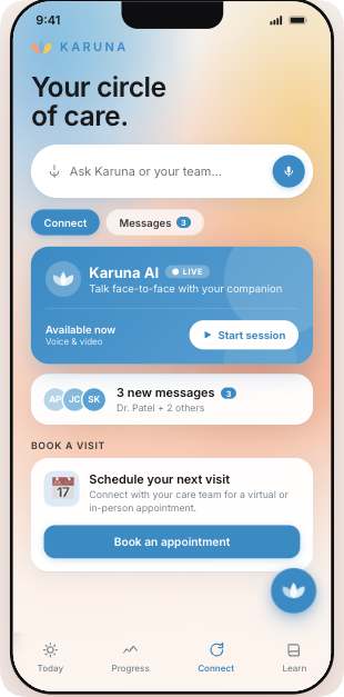 Karuna Connect screen